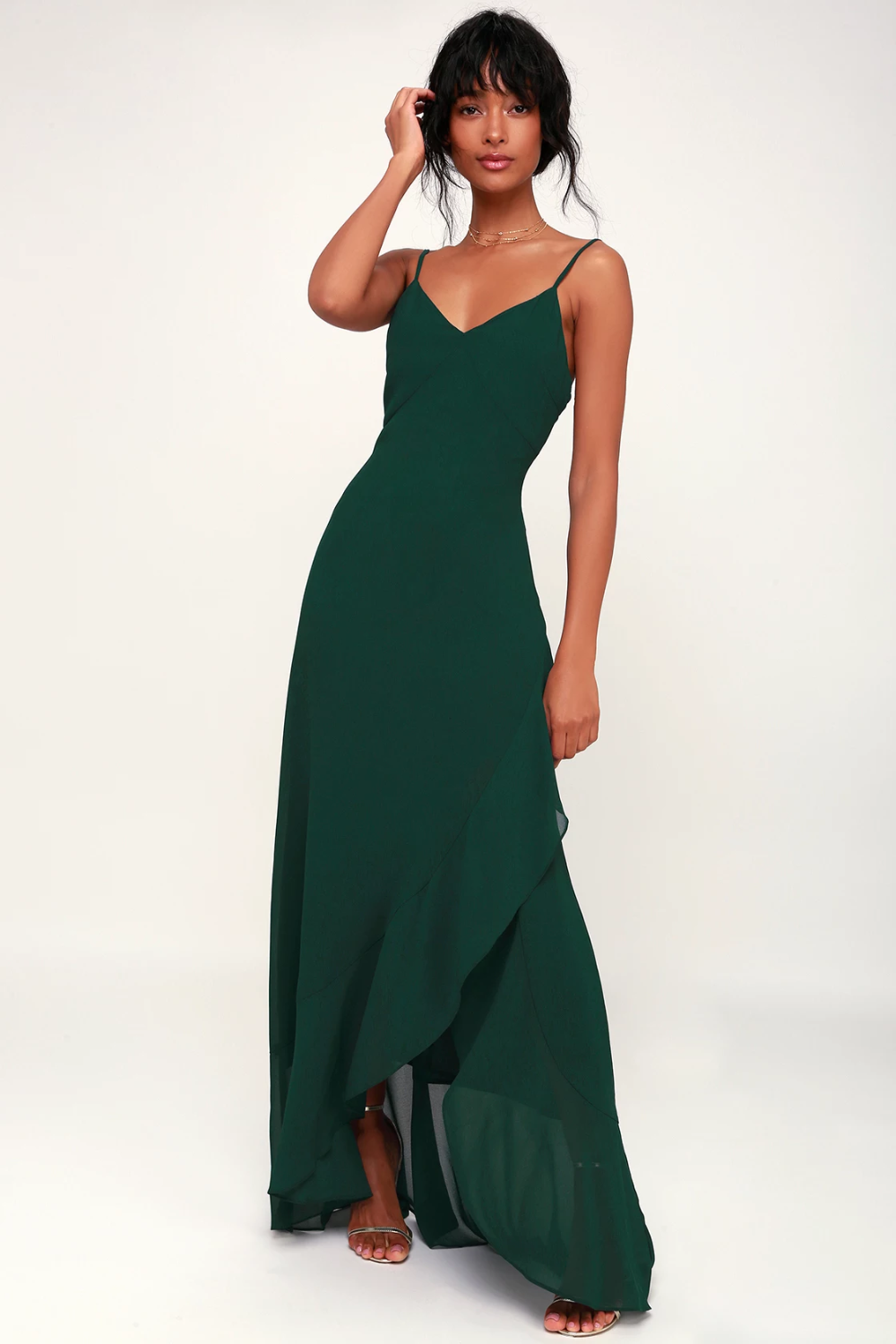 dark green dress 60+ Most Fashionable Semi Formal Wedding Dresses for Female Guests - 12