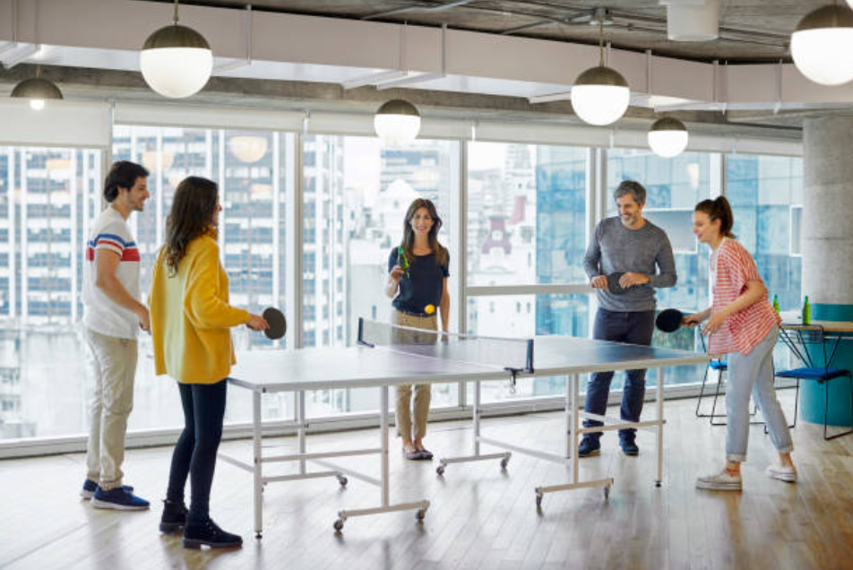 ping-pong-table-in-office How to Keep Workspace Exciting and Productivity High