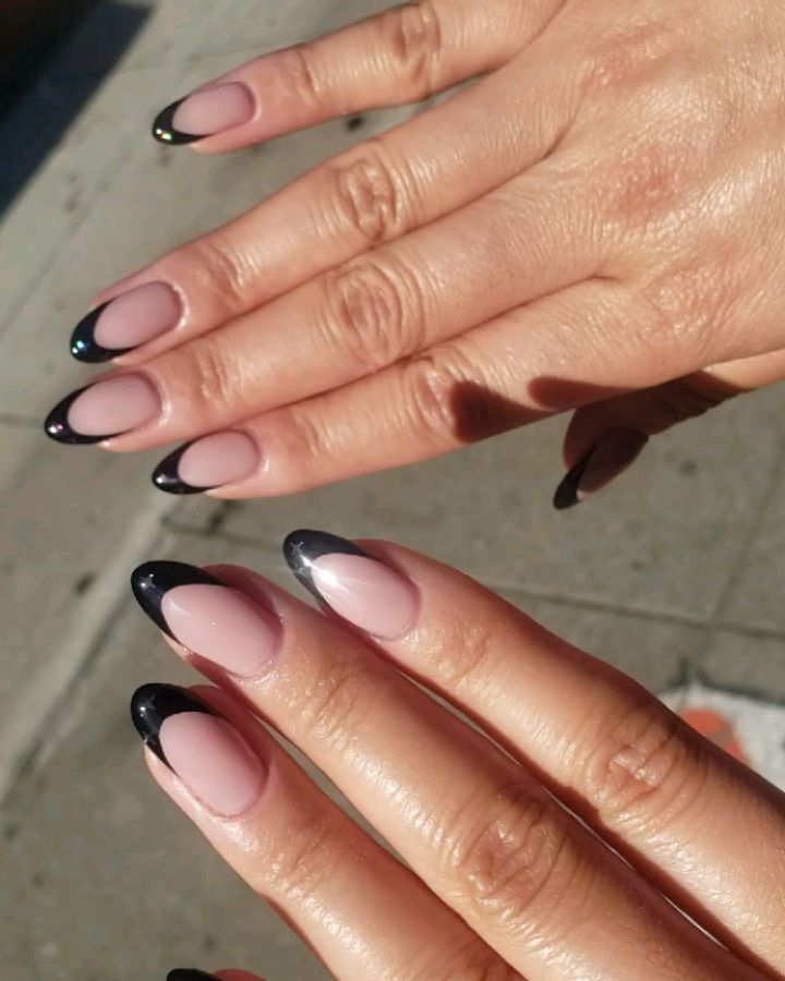 50+ Hottest Nail Art Studio Design Ideas 12 Black French Tips 1 50+ Hottest Nail Art Studio Design Ideas - 12
