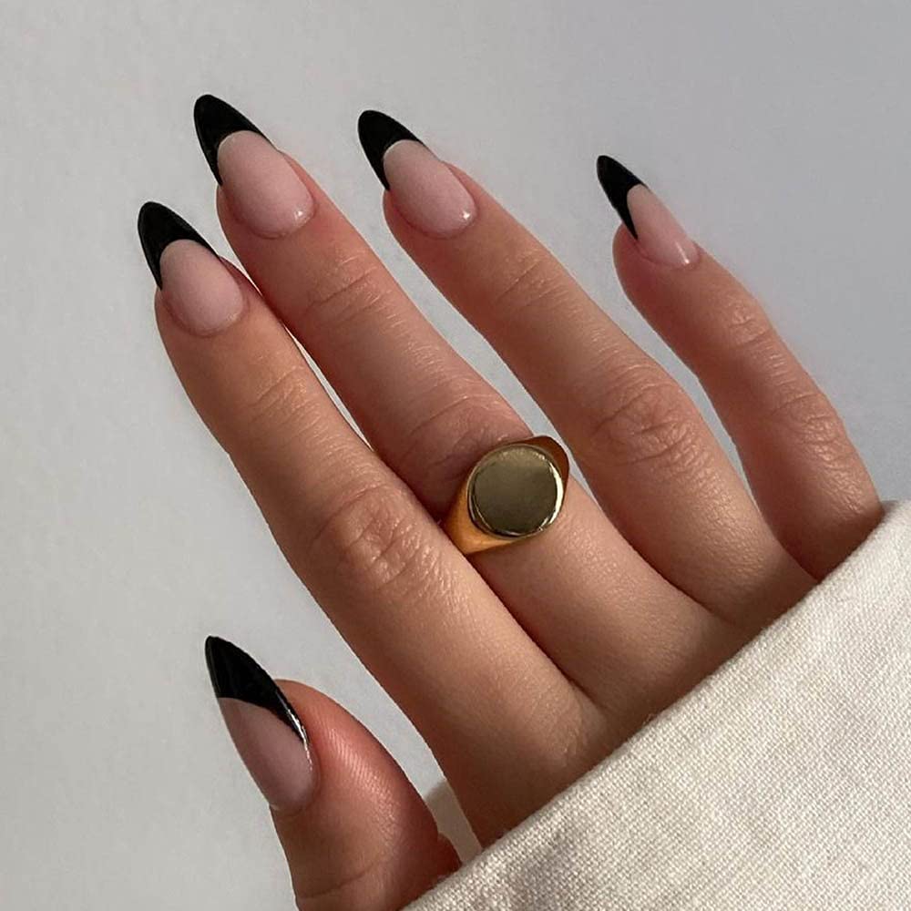 50+ Hottest Nail Art Studio Design Ideas 9 Black French Tips 50+ Hottest Nail Art Studio Design Ideas - 9