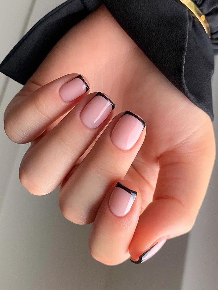 50+ Hottest Nail Art Studio Design Ideas 11 Black French Tips 50+ Hottest Nail Art Studio Design Ideas - 11