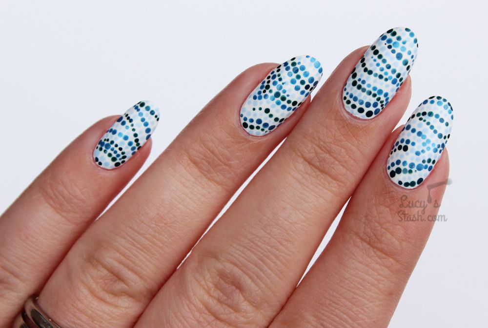 50+ Hottest Nail Art Studio Design Ideas 53 Blue Dots. 50+ Hottest Nail Art Studio Design Ideas - 53