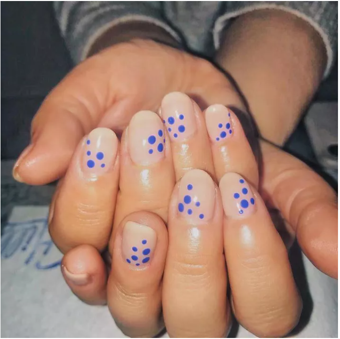 50+ Hottest Nail Art Studio Design Ideas 54 Blue Dots. 50+ Hottest Nail Art Studio Design Ideas - 54