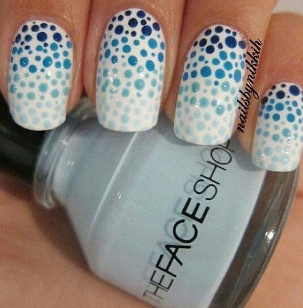 50+ Hottest Nail Art Studio Design Ideas 50 Blue Dots 50+ Hottest Nail Art Studio Design Ideas - 50