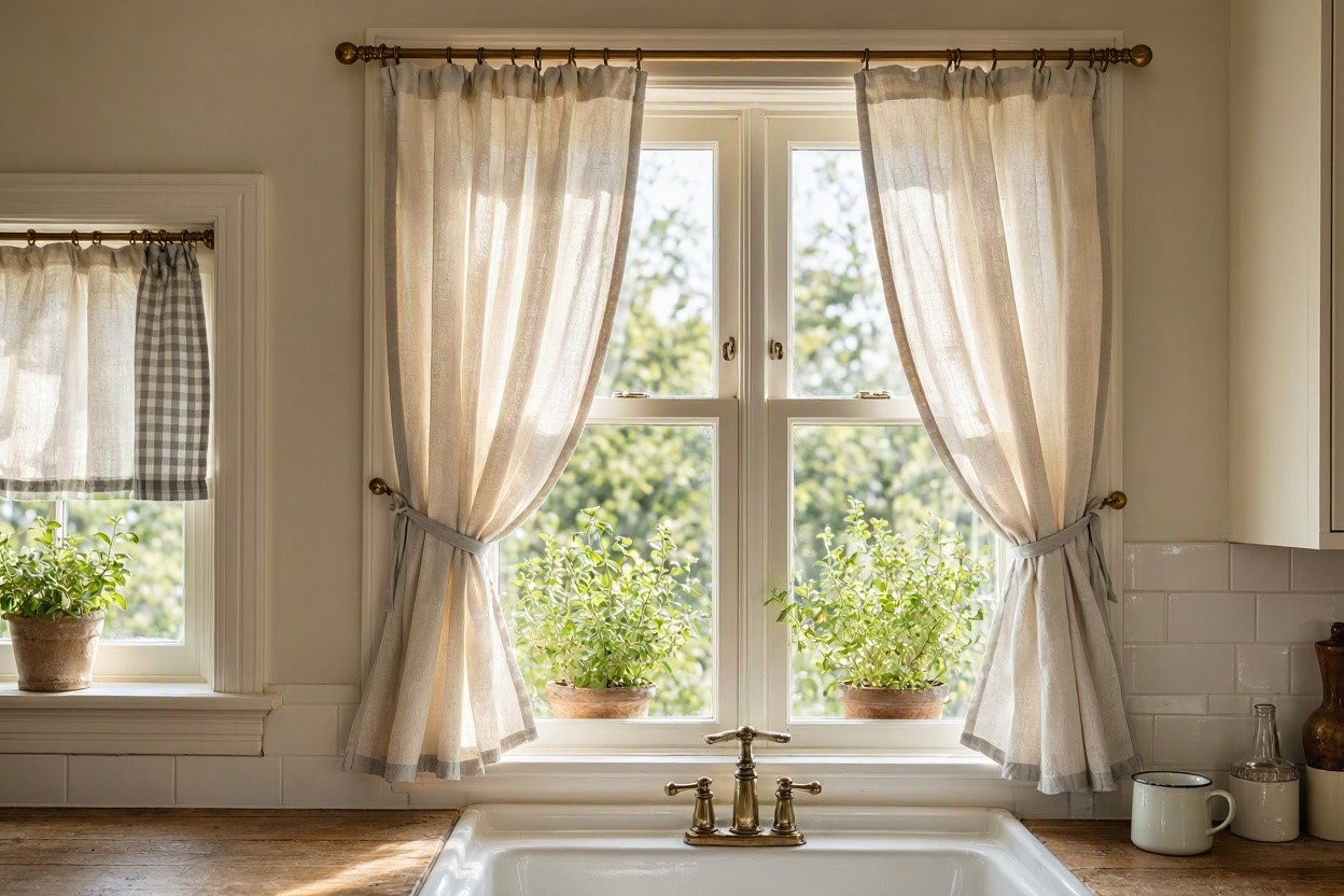 Cafe Curtains for Charming Kitchens and Small Windows 15 Hottest Curtain Design Ideas - 11