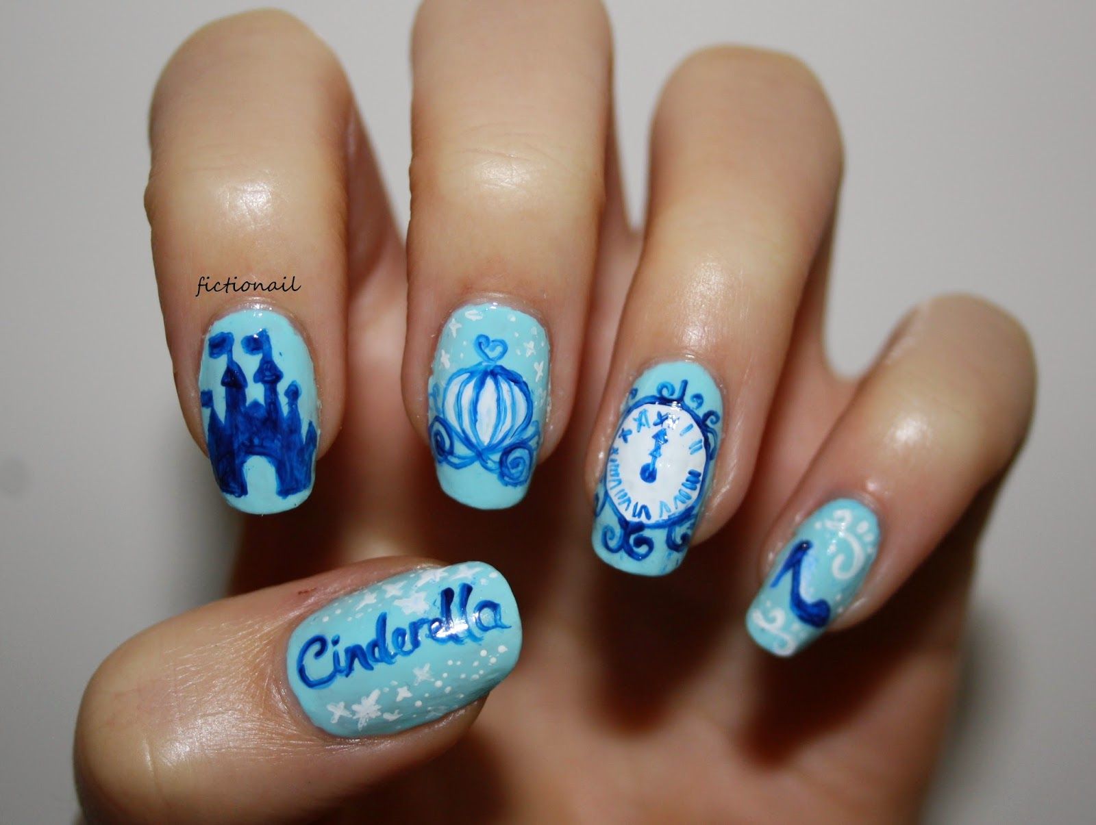 70+ Magical Disney Nail Designs That Look Cute 47 Cinderella Nail Design. 1 70+ Magical Disney Nail Designs That Look Cute - 47