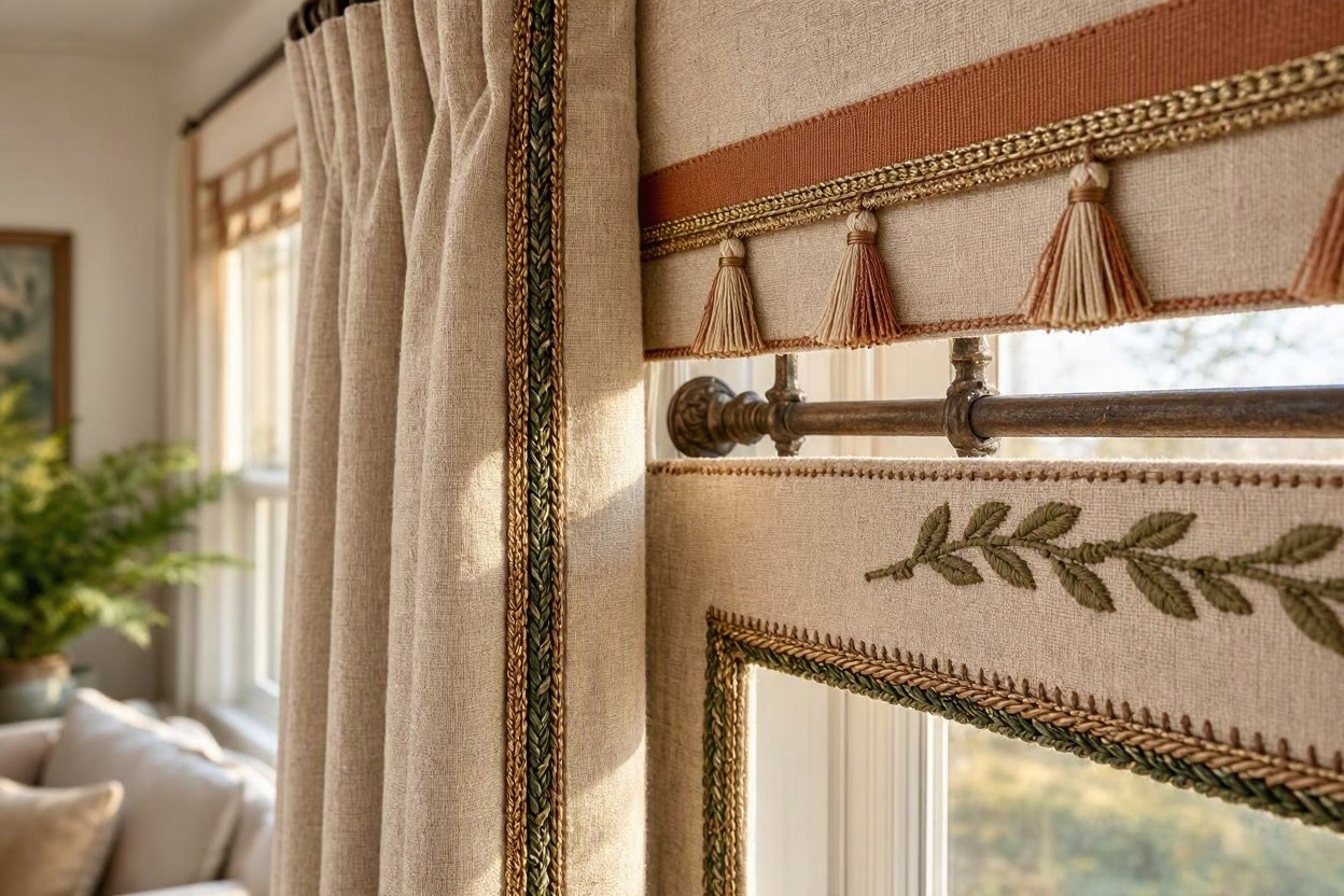 Decorative Curtain Borders and Trims for a Custom Look 15 Hottest Curtain Design Ideas - 12