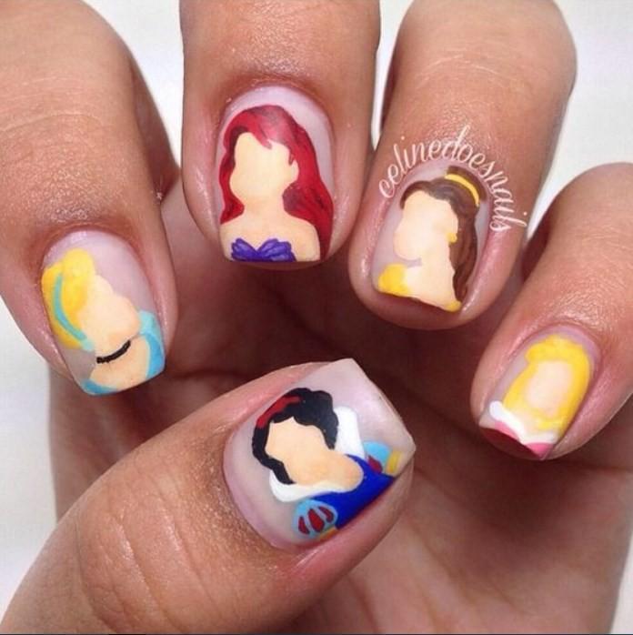 70+ Magical Disney Nail Designs That Look Cute 45 Disney Princess Nail Designs 1 70+ Magical Disney Nail Designs That Look Cute - 45