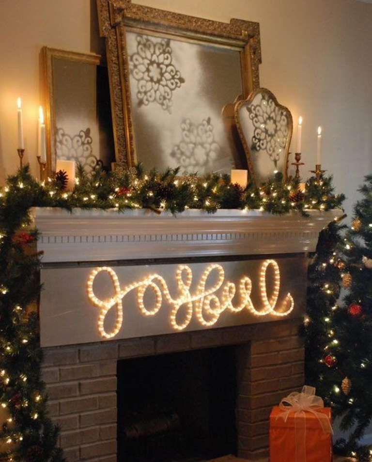 Fireplace-Decoration.-1 Top 70+ Christmas Decoration Ideas in 2021/2022