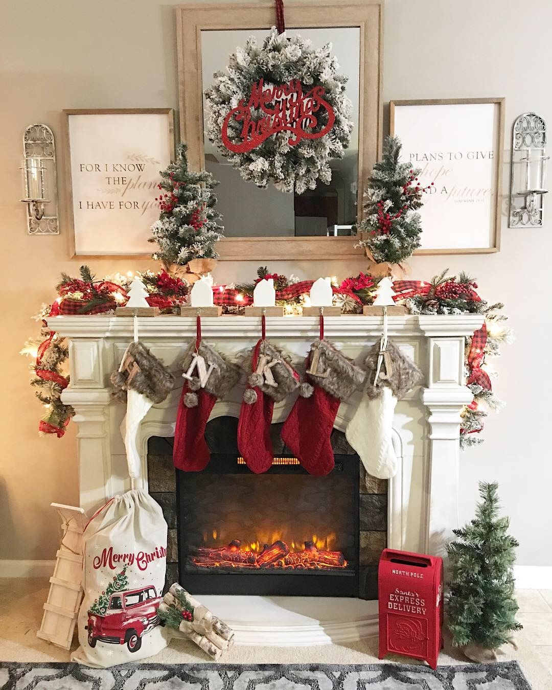 Fireplace Decoration Top 70+ Christmas Decoration Ideas - 30