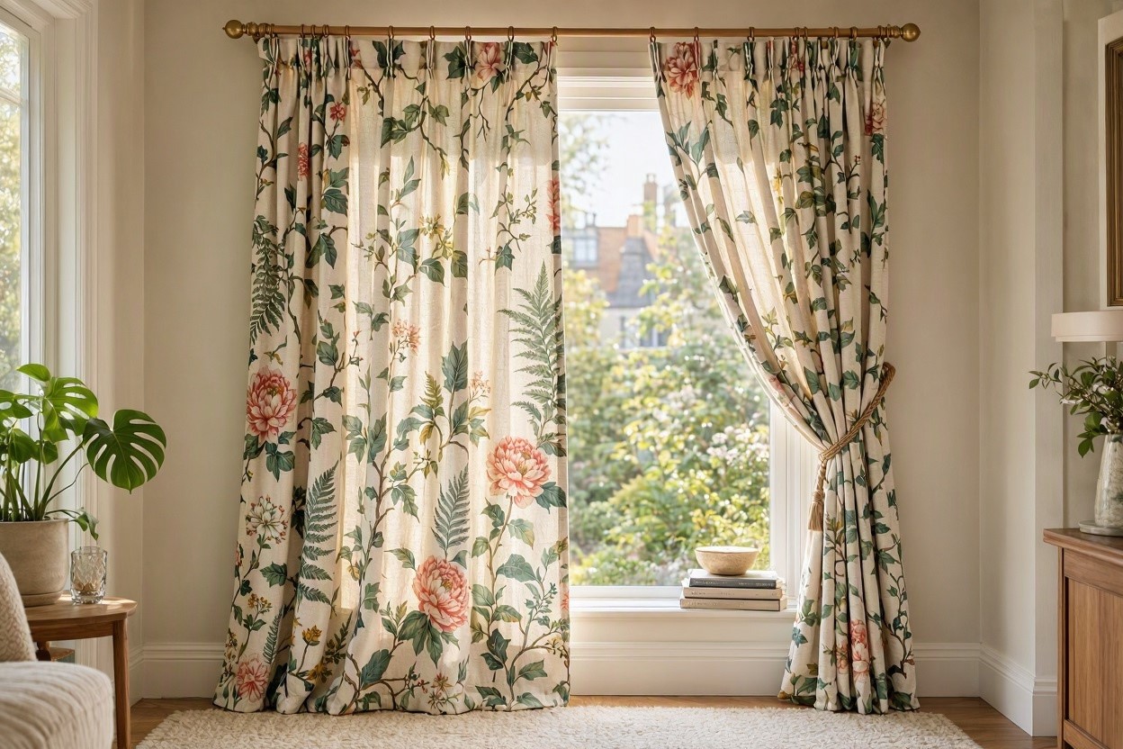 Floral and Botanical Curtains for a Fresh Decorative Touch 15 Hottest Curtain Design Ideas - 9