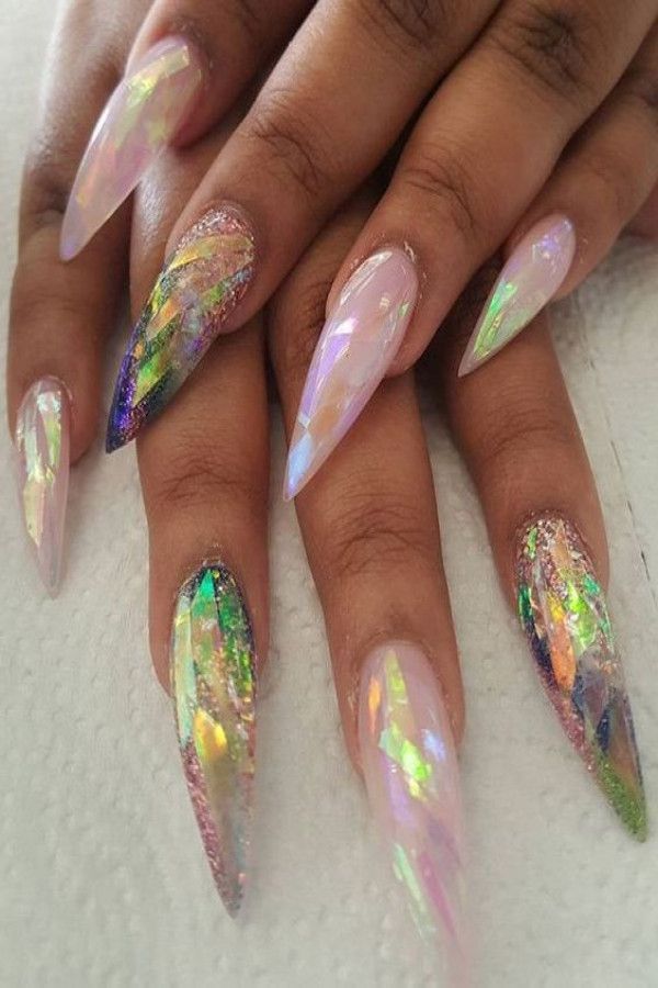 Long Stiletto Nails 1 75+ Hottest Looking Nail Shapes for Women - 51