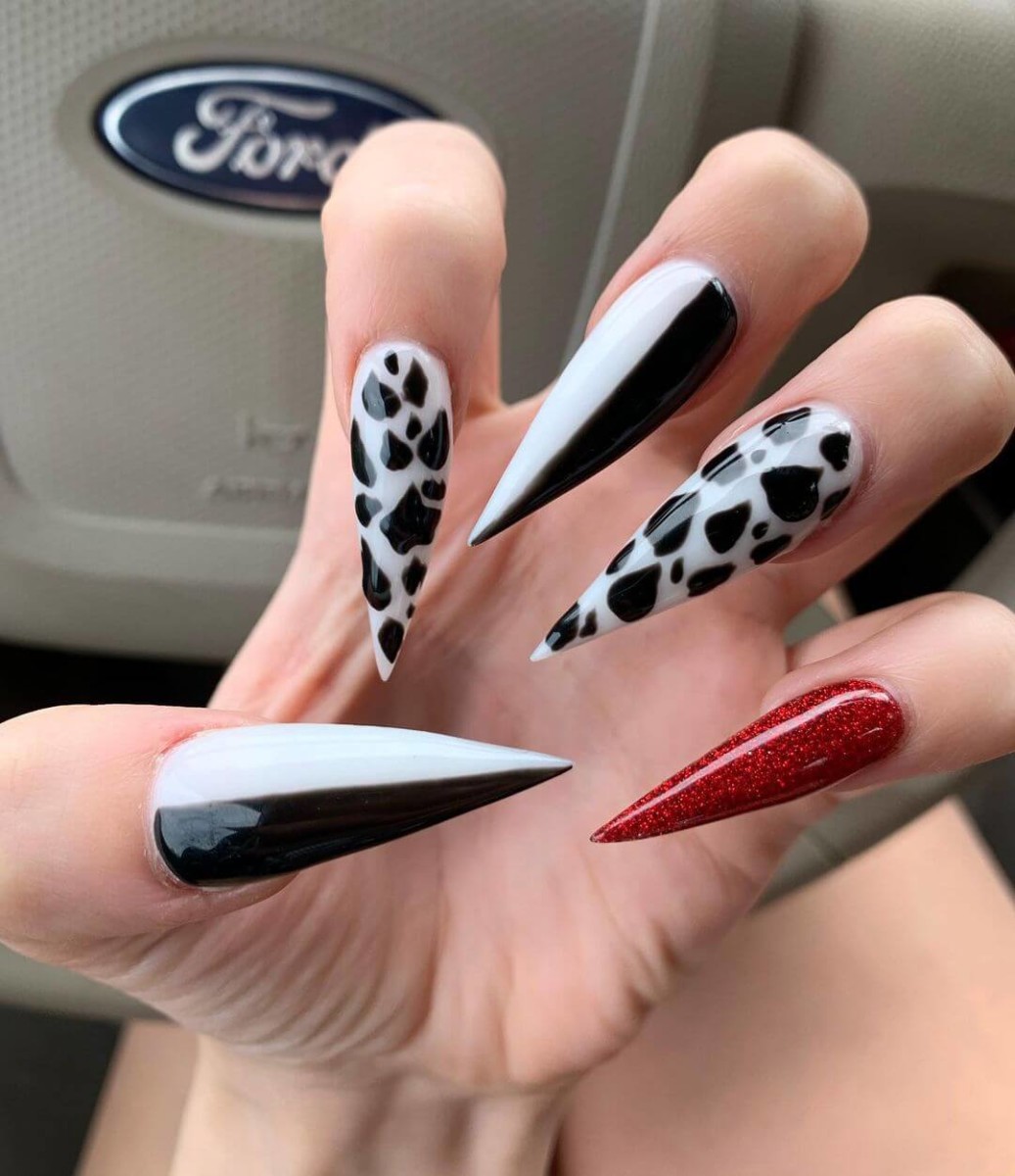 Long Stiletto Nails.. 75+ Hottest Looking Nail Shapes for Women - 46