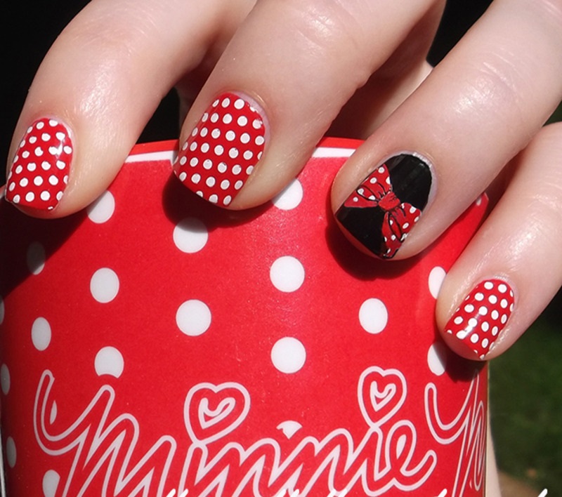 Minnie Mouse Nail Design 70+ Magical Disney Nail Designs That Look Cute - 19