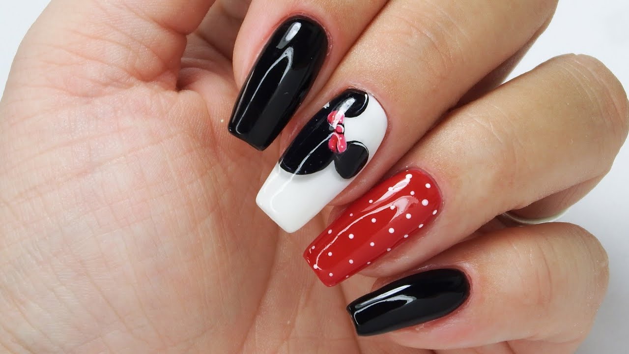 70+ Magical Disney Nail Designs That Look Cute 15 Minnie Mouse Nail Designs. 70+ Magical Disney Nail Designs That Look Cute - 15