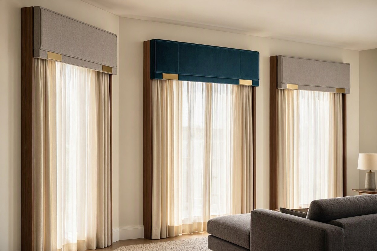 Modern Valances and Upholstered Pelmets for Refined Windows 15 Hottest Curtain Design Ideas - 14