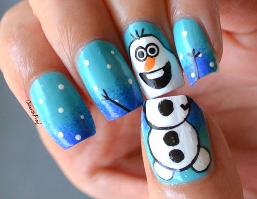 70+ Magical Disney Nail Designs That Look Cute 52 Olaf Nails Design 70+ Magical Disney Nail Designs That Look Cute - 52