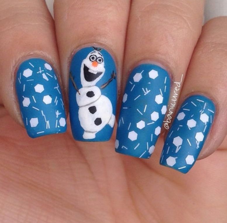 70+ Magical Disney Nail Designs That Look Cute 57 Olaf Nails Design 70+ Magical Disney Nail Designs That Look Cute - 57