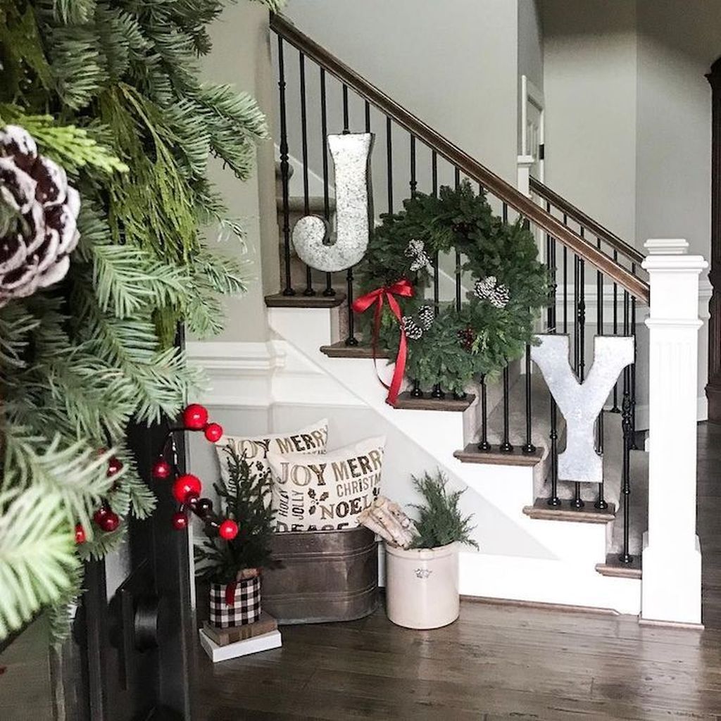 Stairs-Decoration.-1 Top 70+ Christmas Decoration Ideas in 2021/2022