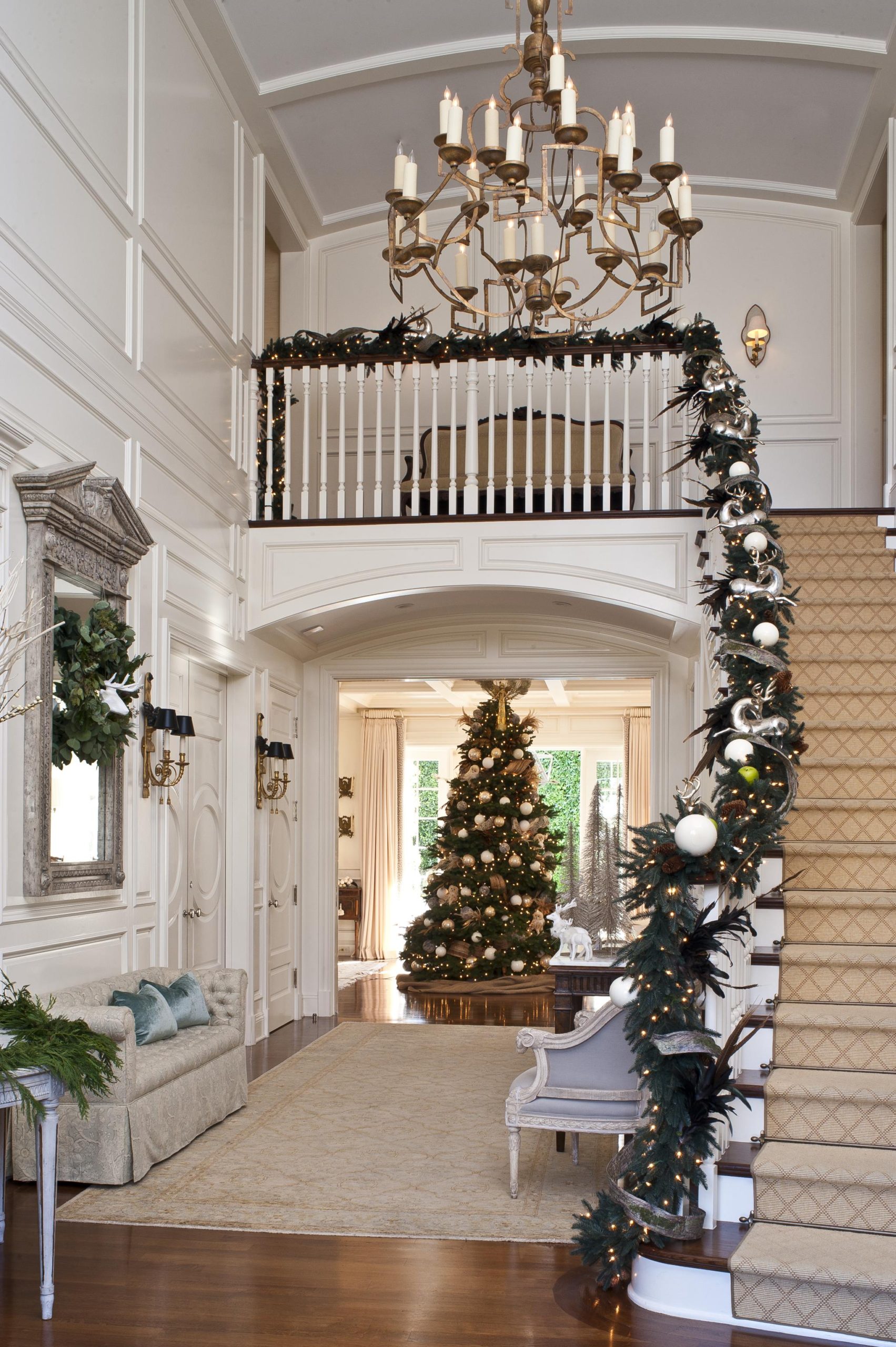 Stairs Decoration. 2 scaled Top 70+ Christmas Decoration Ideas - 40