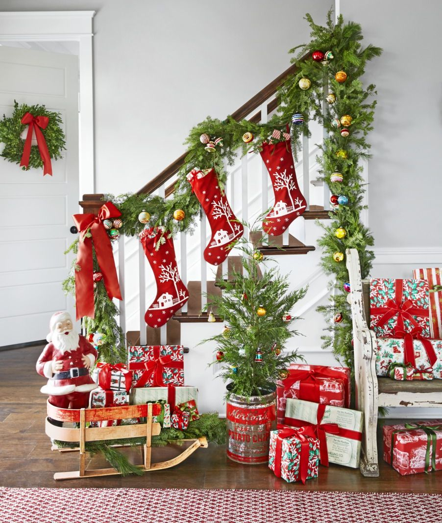 Stairs Decoration Top 70+ Christmas Decoration Ideas - 39