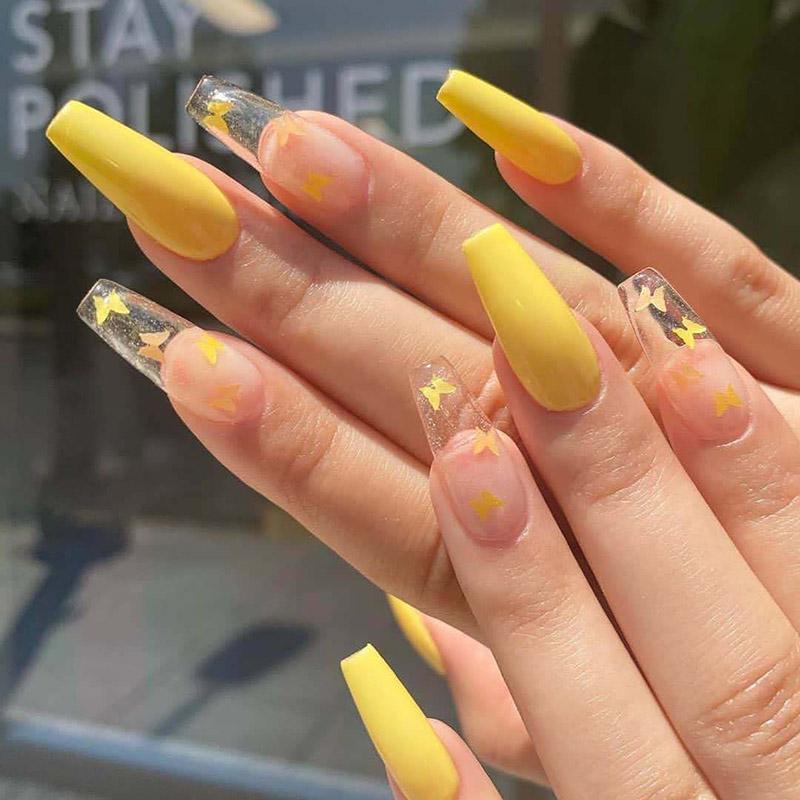 Vibrant Yellow.. 70+ Most Popular Gel Nail Colors - 17