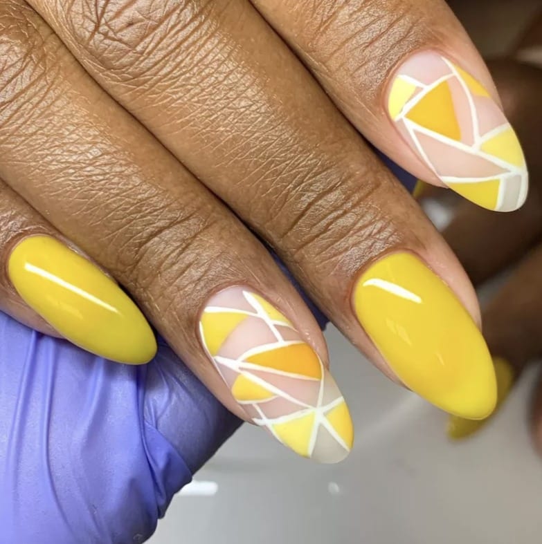 Vibrant Yellow. 70+ Most Popular Gel Nail Colors - 21