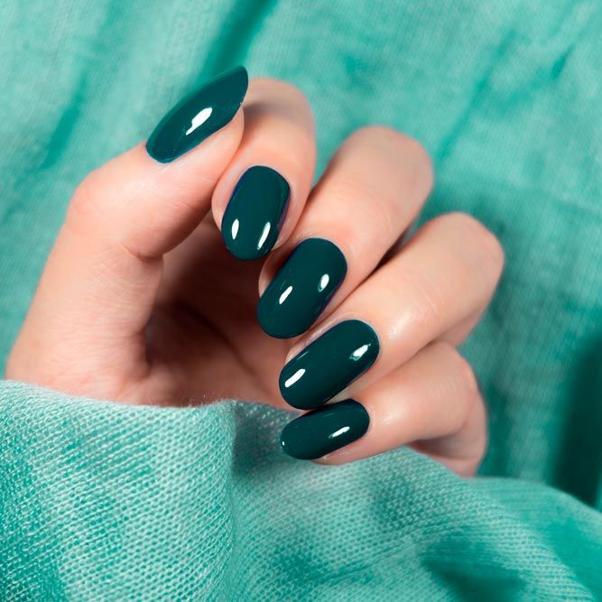 Vintage-Emerald.-1 70+ Most Popular Gel Nail Colors in 2022