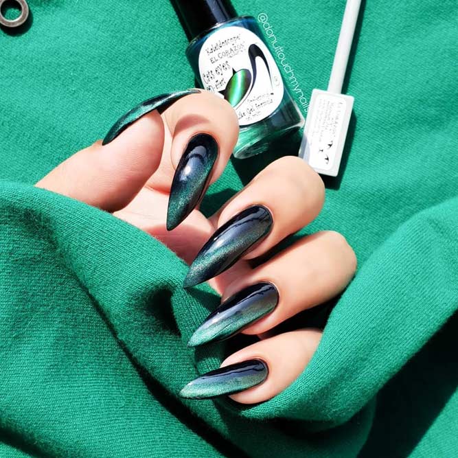 Vintage-Emerald.-3 70+ Most Popular Gel Nail Colors in 2022