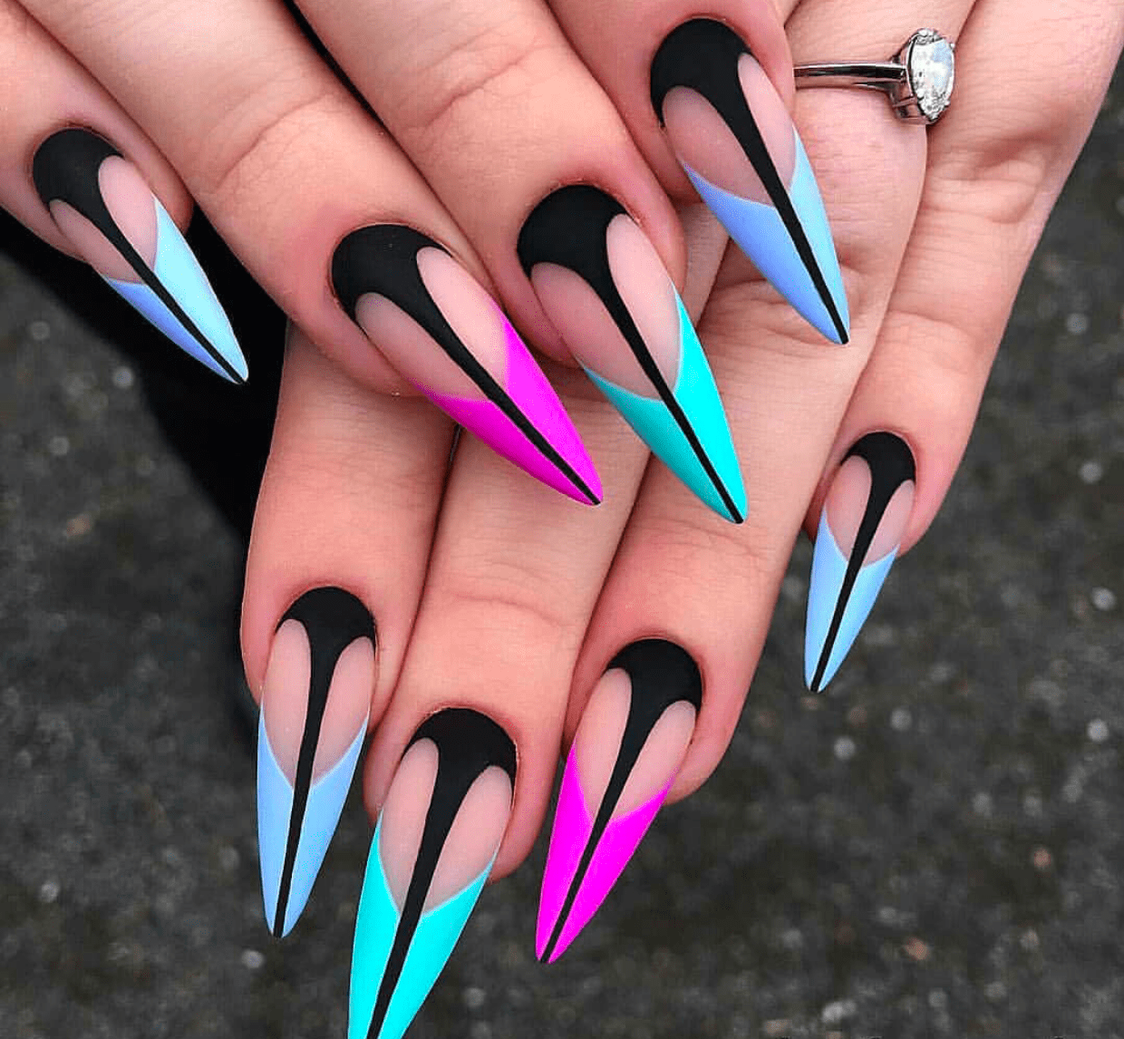stilleto 75+ Hottest Looking Nail Shapes for Women - 44