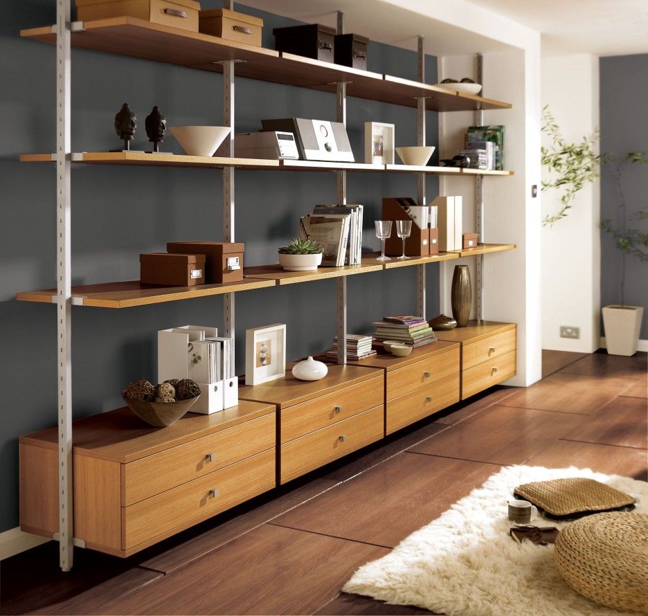wall-mounted-lighting-units-and-shelves 8 Simple Tips to Choose Best Furniture for Small Spaces