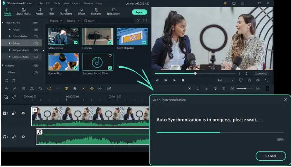 Audio Synchronization Wondershare Filmora - The Best Software for Creators to Make a Stylish Video - 6