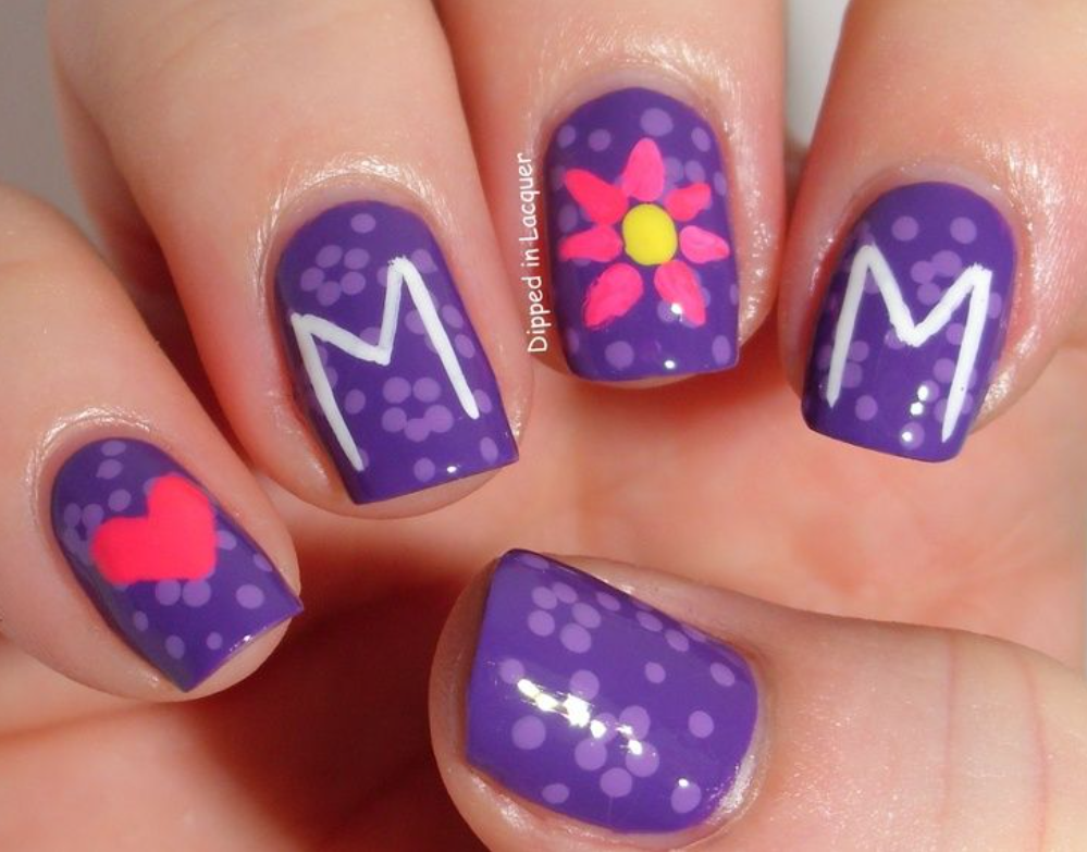 MOM 1 55+ Cute Mother's Day Nails Designs That Make Your Mom Happy - 30