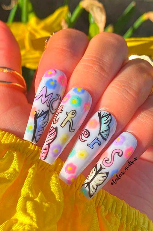 colorful nails 55+ Cute Mother's Day Nails Designs That Make Your Mom Happy - 48