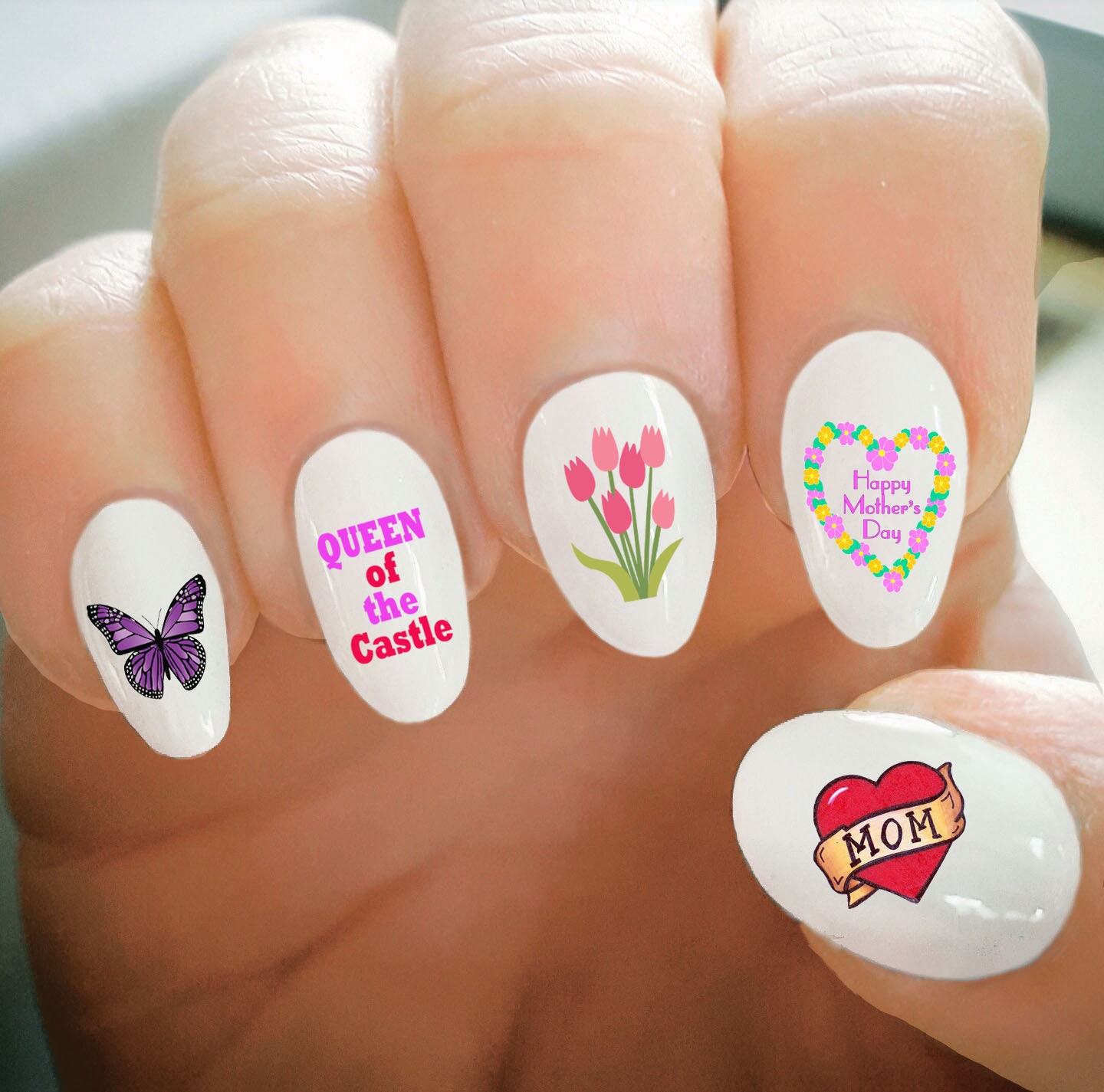 flowery nails. 1 55+ Cute Mother's Day Nails Designs That Make Your Mom Happy - 44