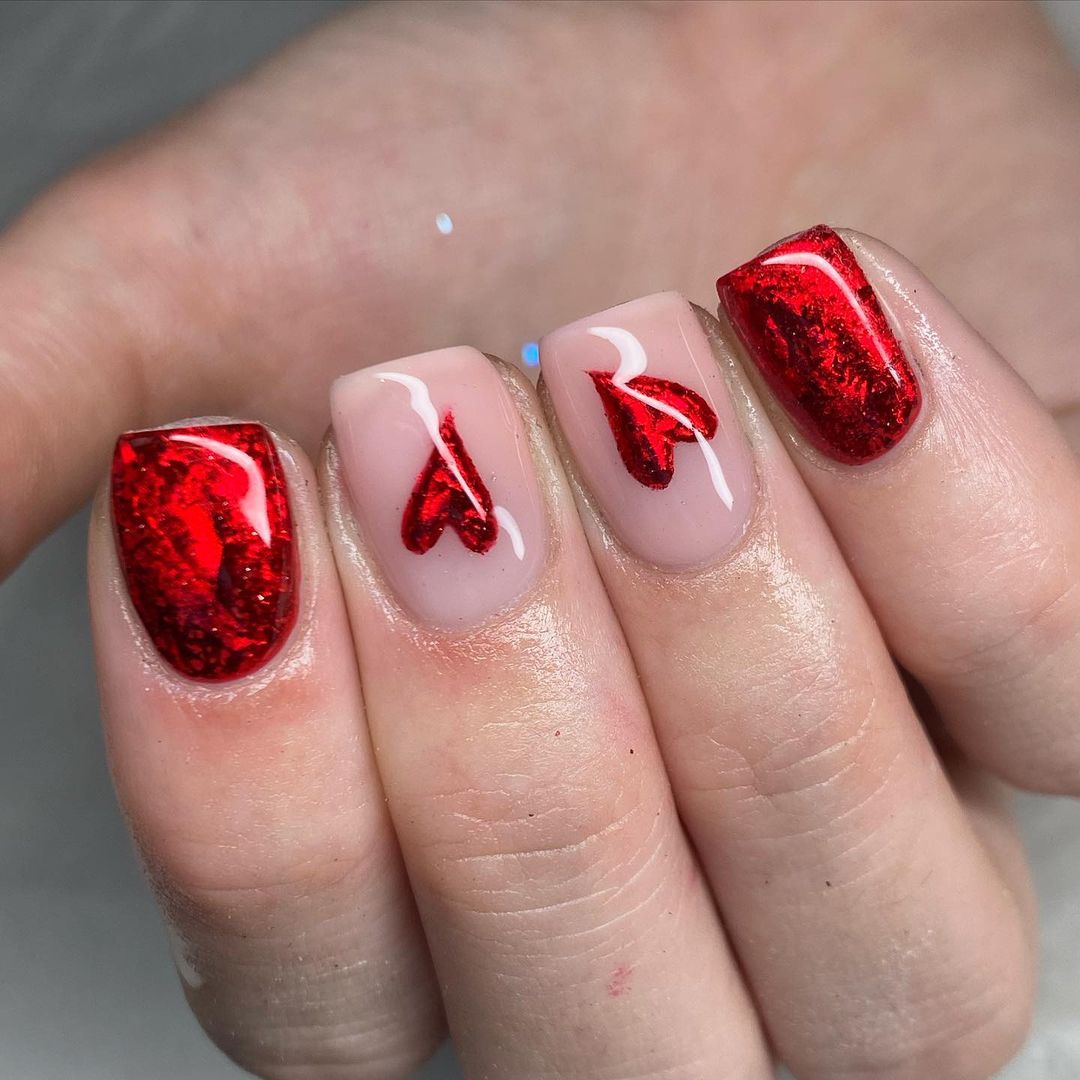 heart nails 55+ Cute Mother's Day Nails Designs That Make Your Mom Happy - 34