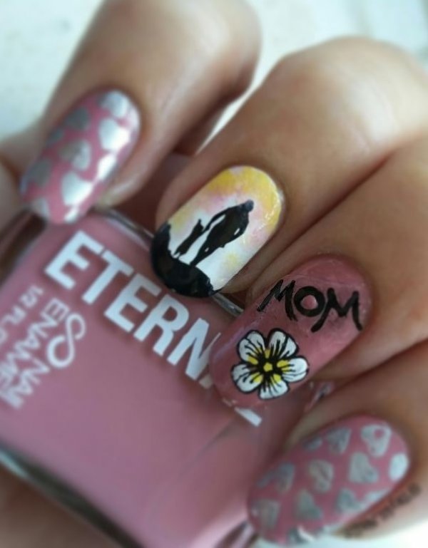 pinky.-2 55+ Cute Mother's Day Nails Designs That Make Your Mom Happy in 2022
