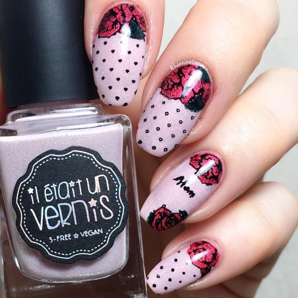 pinky... 55+ Cute Mother's Day Nails Designs That Make Your Mom Happy - 22