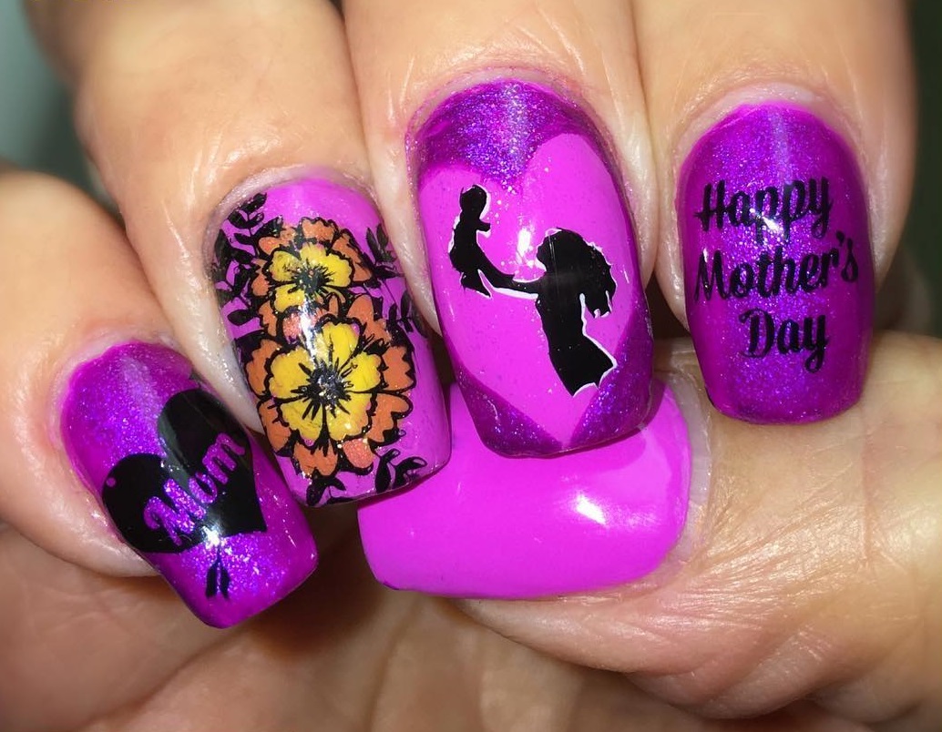 purple. 1 55+ Cute Mother's Day Nails Designs That Make Your Mom Happy - 25
