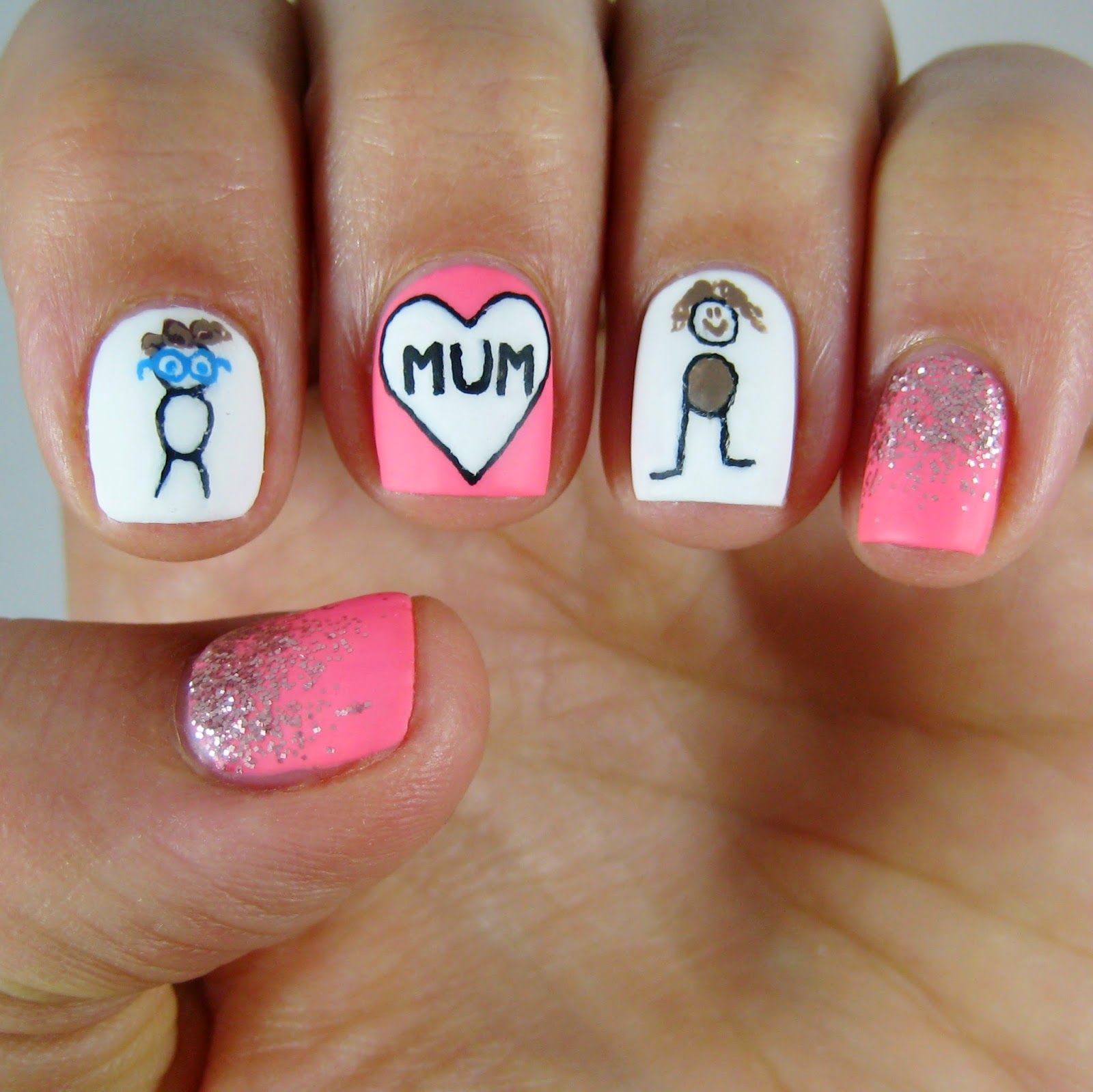 simple design 55+ Cute Mother's Day Nails Designs That Make Your Mom Happy - 45