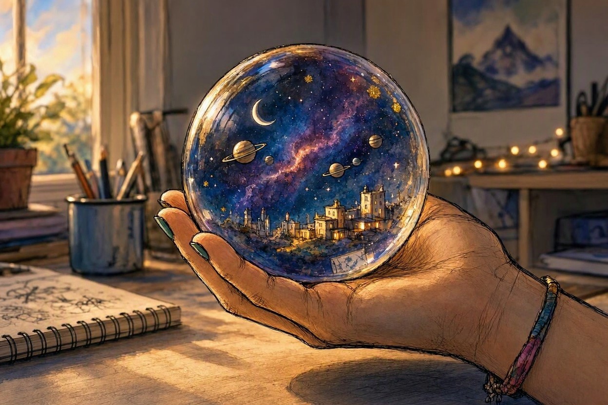 A Tiny Universe Resting in Your Hand Top 10 Coolest Unique Drawing Ideas for Teens - 10
