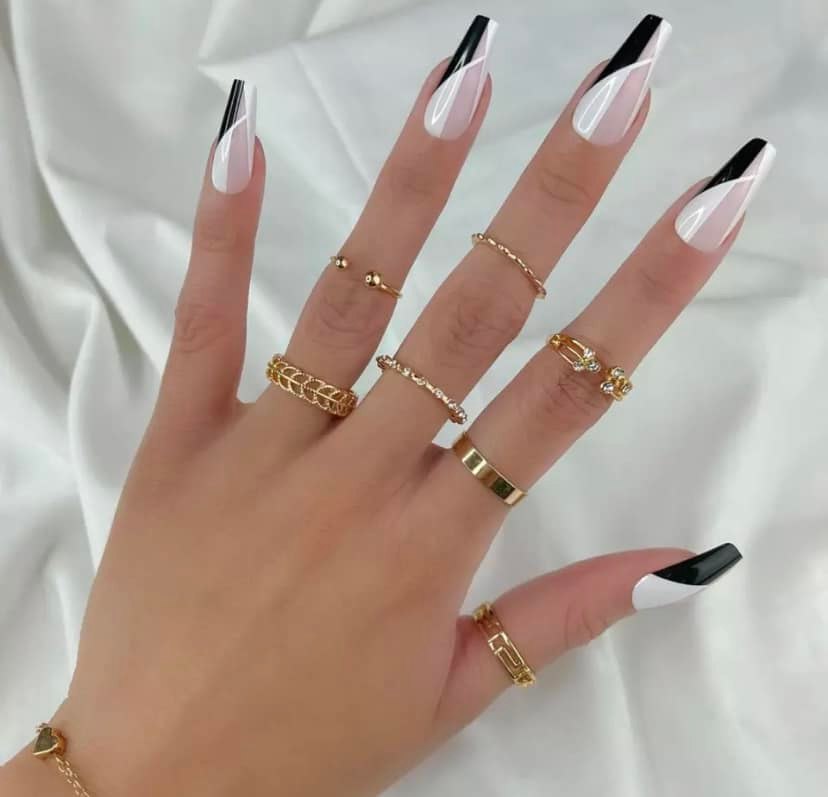 Black-and-White-Design-1 Top 70+ Most Luxurious Nail Design Ideas in 2022