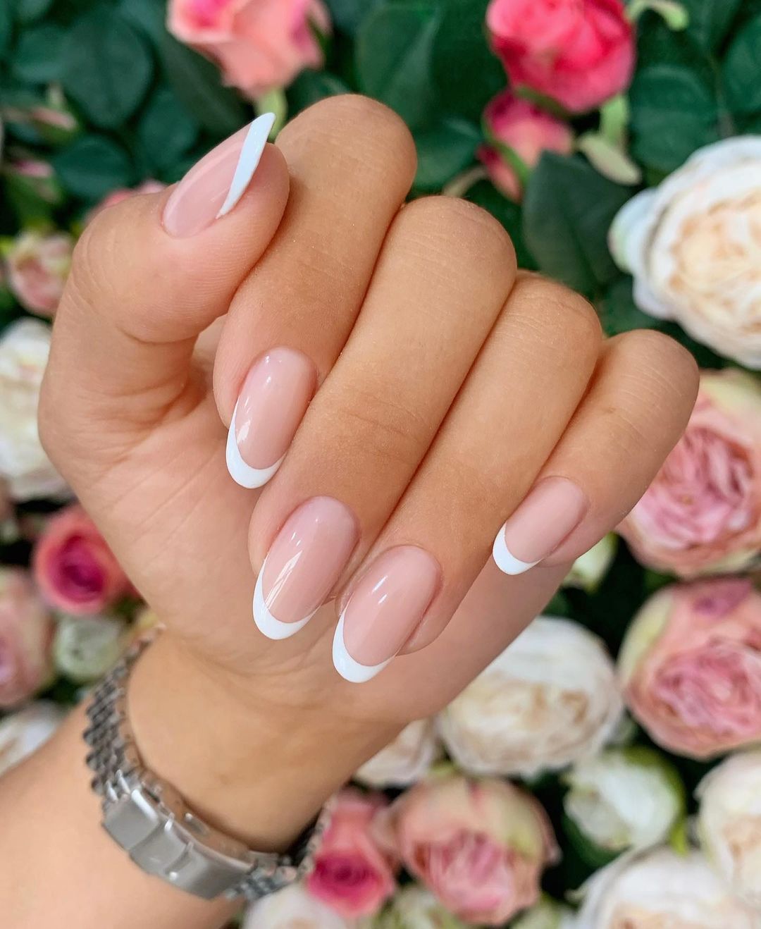 Classic French Manicure. Top 80+ Easiest Spring Nail Designs - 23