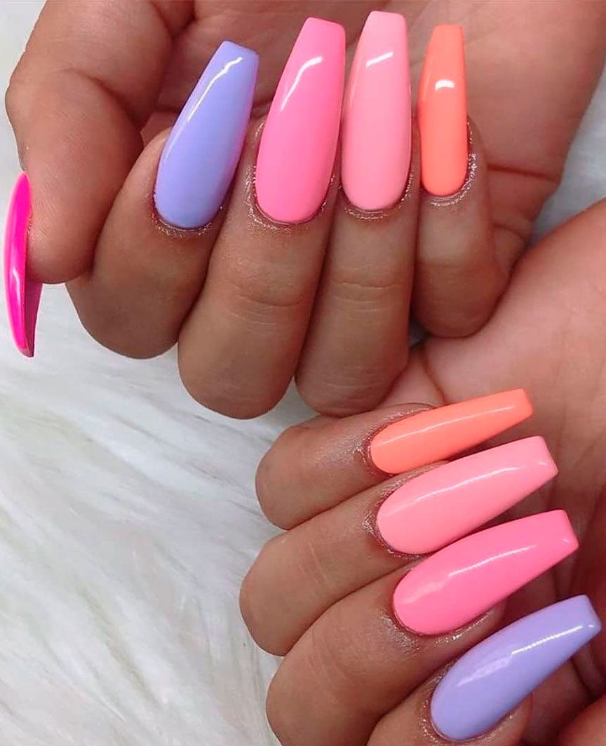 Colorful Nails. 2 Top 80+ Easiest Spring Nail Designs - 33