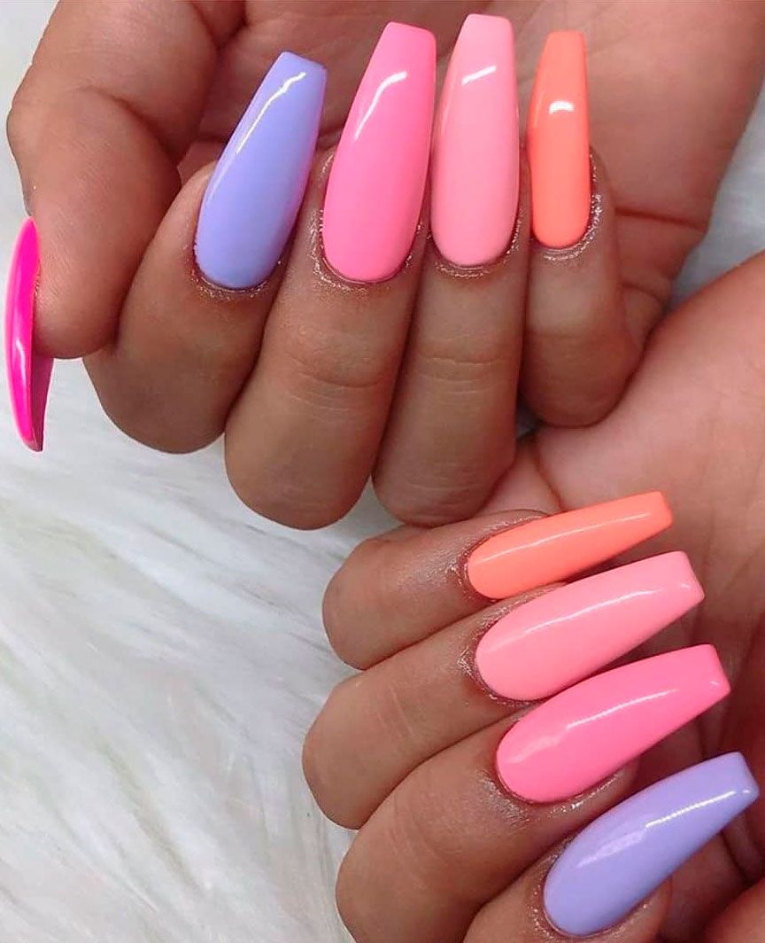 Top 80+ Easiest Spring Nail Designs 37 Colorful Nails. 2 Top 80+ Easiest Spring Nail Designs - 33