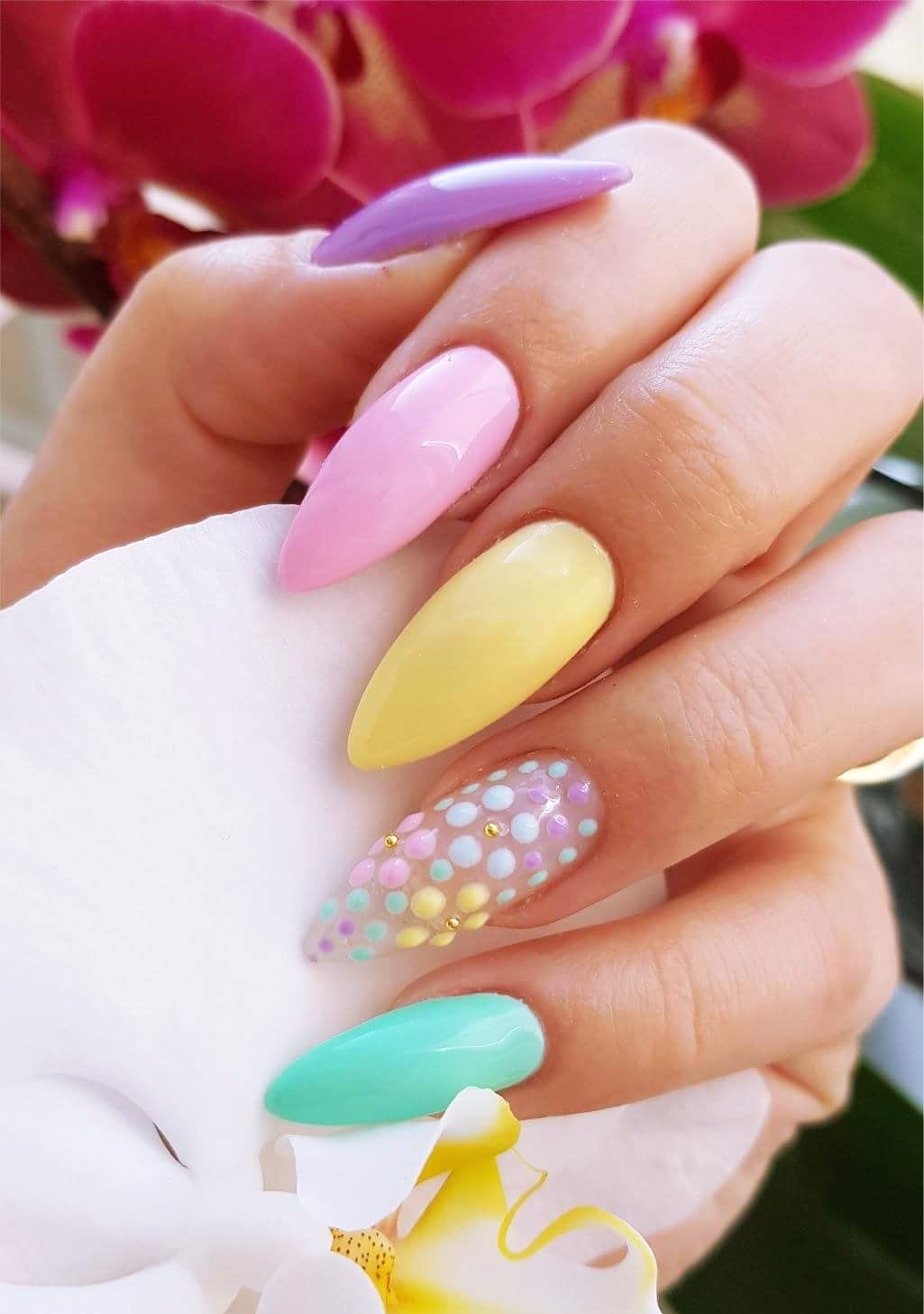 Colorful-Nails. Top 80+ Easiest Spring Nail Designs For 2022