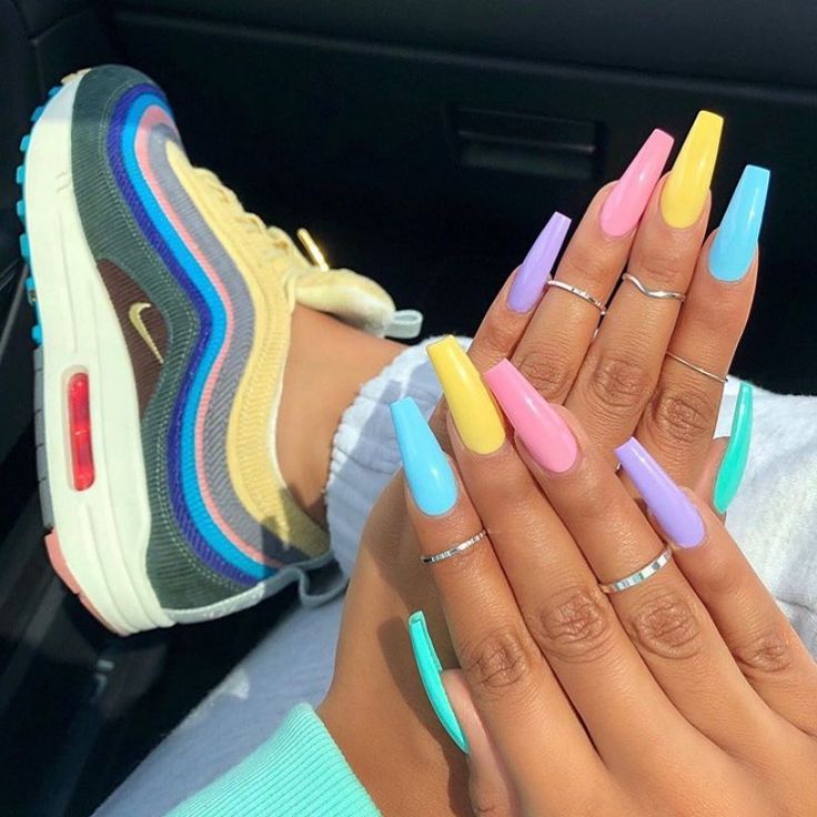 Colorful-Nails Top 80+ Easiest Spring Nail Designs For 2022