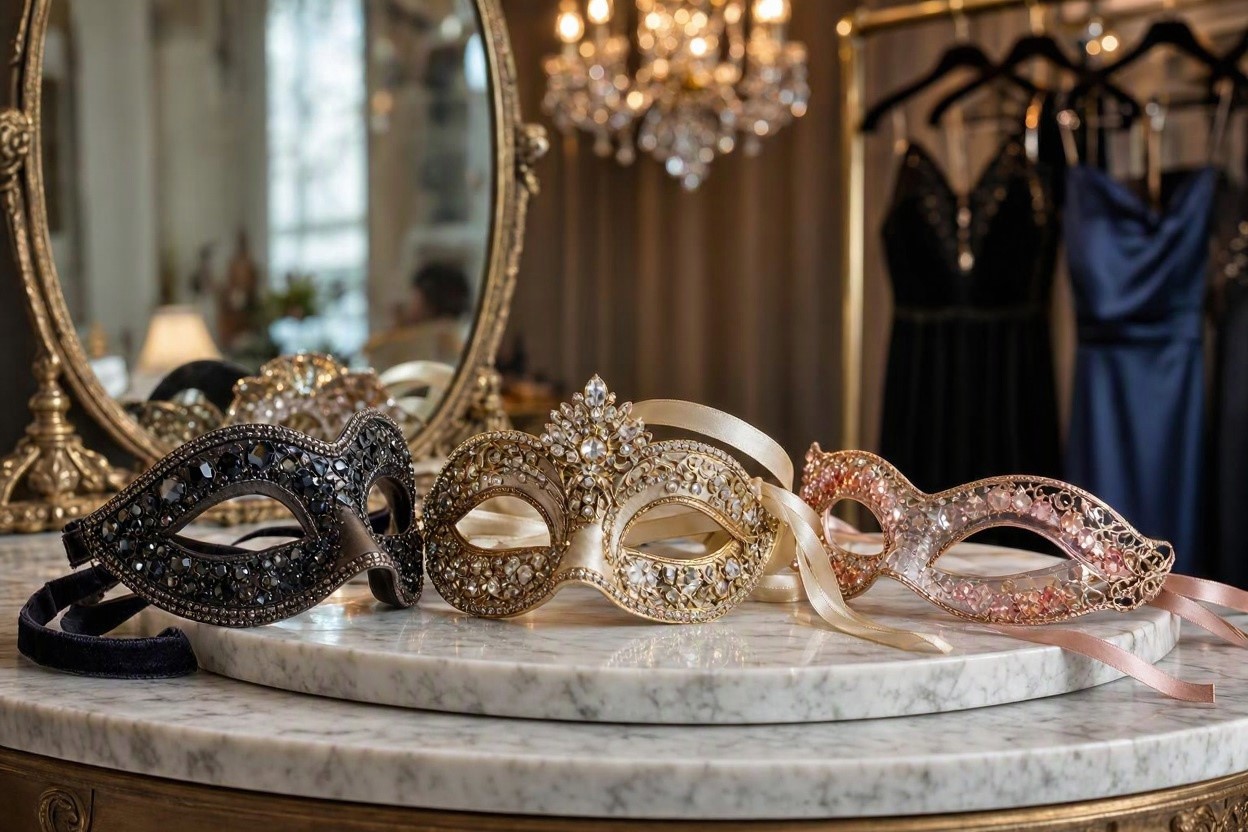15 Most Stylish Masquerade Masks 4 Crystal Embellished Masks for Glamorous Evening Events 15 Most Stylish Masquerade Masks - 3
