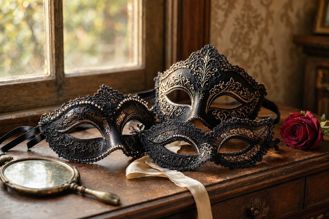 15 Most Stylish Masquerade Masks 3 Intricate Black Lace Masks for Romantic Sophistication 15 Most Stylish Masquerade Masks - 2