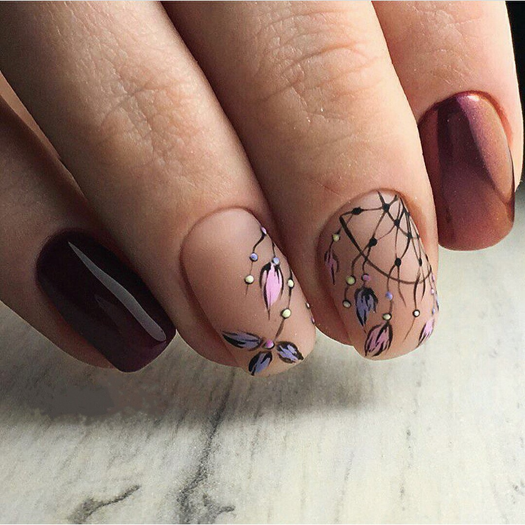 Lovely Floral Designs. Top 80+ Easiest Spring Nail Designs - 51